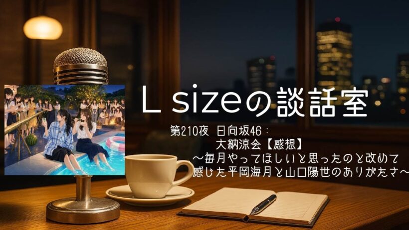 第210夜 日向坂46：大納涼会【感想】～毎月やってほしいと思ったのと改めて感じた平岡海月と山口陽世のありがたさ～