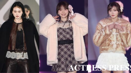 櫻坂46 山﨑天、守屋麗奈、田村保乃／GirlsAward 2026 A/W. 2026年9月26日、幕張メッセにて。撮影：ACTRESS PRESS編集部
