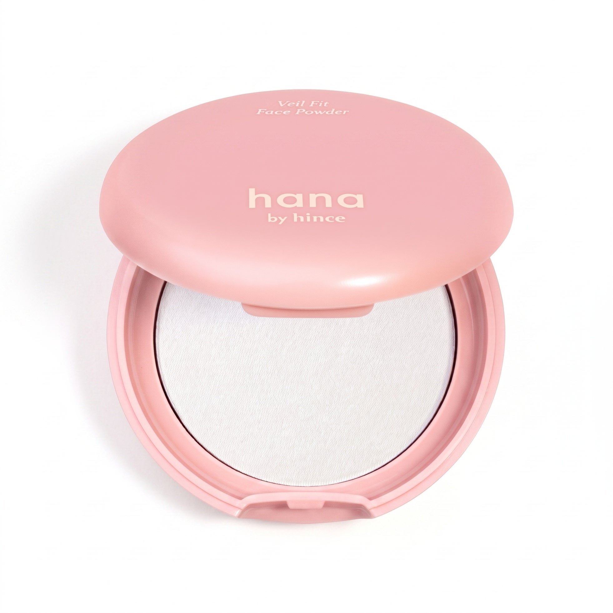 「hana by hince」ベールフィットフェイスパウダーの外観とパフ