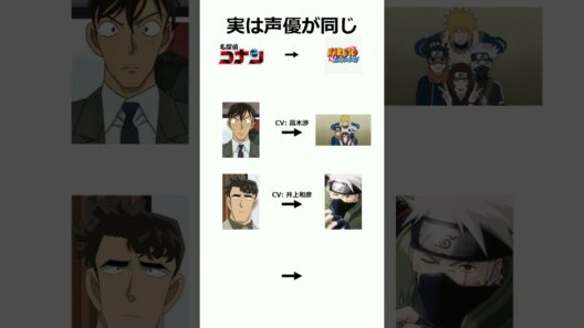 【名探偵コナン×NARUTO】実は声優が同じ意外なキャラクター3選！ #shorts #名探偵コナン #NARUTO #声優